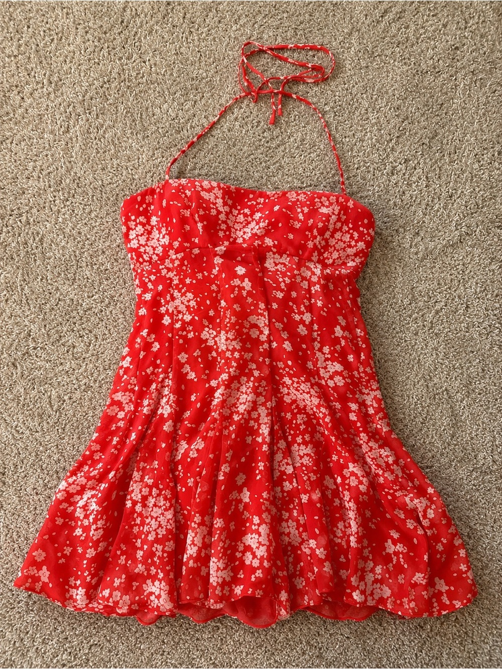 Zara Red Floral Mini Dress